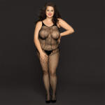 STD Bodystocking Shiny Negru XL/XXL