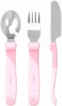  Twistshake Rozsdamentes acél tanuló evőeszköz készlet 12+m, Pasztell rózsaszín (K78209)