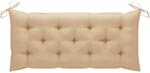 vidaXL Pernă bancă de grădină, bej, 120x50x7 cm, material oxford (314947)