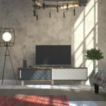 Zena Home Rob tölgy-fehér-antracitszürke tv állvány 180 x 48 x 35 cm (875ZNA3017)