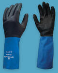 SHOWA CHM latexre mártott neoprén vegyszerálló védőkesztyű - 24 db - M - Kék