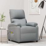 vidaXL Fotoliu de masaj, gri deschis, material textil (322456)