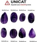  Cabochon din Ametist Druzy de Forma Ovala - Picatura - 18-26 x 13-16 x 10-12 mm - 1 Buc