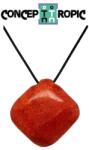  Pandantiv Coral Rosu de Forma Patrata - 30-32 x 31-32 x 13-15 mm - 1 Buc