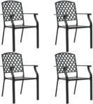 vidaXL Acél kültéri szék rácsos dizájnnal (310156)