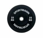 Sportmann Greutate Bumper Plate SPORTMANN - 25 kg / 51 mm - Negru (SM1255-1) - sport-mag