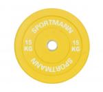 Sportmann 15 kg 51 mm yellow Súlytárcsa