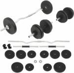 vidaXL Set de haltere și gantere 30 kg (91400)