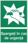  Sticker indicator Spargeti in caz de urgenta