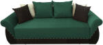 MobAmbient Canapea extensibilă 3 locuri, verde închis - model Royal Canapea