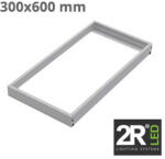 2R Led LED panel kiemelő, falonkívüli beépítőkeret (60x30x6cm) lapraszerelt, csavaros (CAPRI FRAME OM 3060 FIX)
