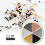  Hatszínű szórógyöngy /kaviár 1 mm