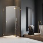 Radaway Cabina de dus pentagonala, cu usa pivotanta, auriu lucios, Radaway Essenza Pro Gold PTJ 10100000-09-01L, 10100700-01-01 (10100000-09-01L, 10100700-01-01)