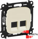 Legrand Valena Allure 2xRJ45 Cat. 6A UTP csatlakozóaljzat elefántcsont, AE753045 (AE753045)