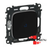 Legrand Valena Allure váltókapcsoló jelzőfénnyel 10 AX fekete, AB752006J (AB752006J)