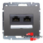 Legrand Galea Life 2xRJ45 Cat 6 UTP, körmös, LCS2, mélybronz GM775823 (GM775823)