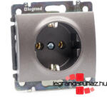 Legrand Galea Life 2P+F földelt csatlakzóaljzat, rugós, biztonsági zsalu nélkül mélybronz GM775920 (GM775920)