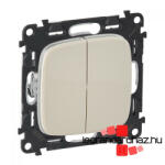 Legrand Valena Allure kettős váltókapcsoló 10 AX elefántcsont, AE752008 (AE752008)