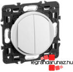 Legrand Céliane váltókapcsoló + váltóérintkezős nyomó, fehér CF067031VNY-CS (CF067031VNY-CS)