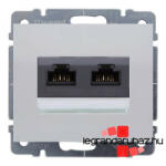 Legrand Galea Life 2xRJ45 Cat 6 UTP, körmös, LCS2, fehér GF775823 (GF775823)