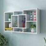vidaXL Raft suspendat cu 8 compartimente, Alb (242548) Raft