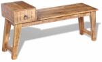 vidaXL Bancă cu sertar lemn solid de mango, 120 x 36 x 60 cm (243461) - izocor