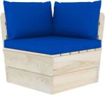 vidaXL Perne pentru canapea din paleți, 3 buc. , albastru, textil (315074)
