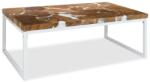 vidaXL Măsuță de cafea din tec și rășină, 110 x 60 x 40 cm (244553) Masa de cafea