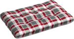 vidaXL Pernă de paleți, roșu carouri, 120x80x10 cm, material textil (314421)