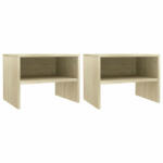 vidaXL Noptiere, 2 buc. , stejar Sonoma, 40 x 30 x 30 cm, PAL (800070) - izocor
