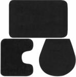 VidaXL Set covorașe baie, 3 piese, antracit, textil (133221) Covor baie