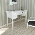 vidaXL Birou de lucru cu 5 sertare, alb (241533)