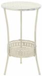 vidaXL Masă de bistro stil vintage, metal, rotund, 40 x 70 cm, alb (245938)