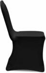 VidaXL Husă pentru Scaun Elasticizată Negru 6 buc (241198)