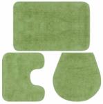 VidaXL Set covorașe baie, 3 piese, verde, textil (133225) - izocor Covor baie