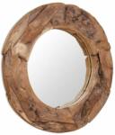 vidaXL Oglindă decorativă Lemn de tec 80 cm Rotundă (244561)