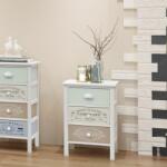 vidaXL Dulap shabby chic franțuzesc din lemn cu 3 sertare (242876)