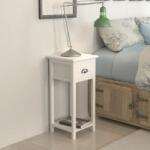 vidaXL Noptieră cu 1 sertar, alb (242040) - izocor