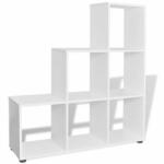 vidaXL Bibliotecă în trepte / Raft de expunere 107 cm Alb (242552) Biblioteca