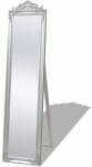 vidaXL Oglindă verticală în stil baroc 160 x 40 cm argintiu (243693) - izocor
