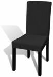 VidaXL Husă elastică pentru scaun drept 6 buc. , negru (130378)