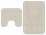 VidaXL Set covorașe baie, 2 buc. , textil, alb (133232) Covor baie