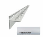 Celox OX teraszszegély oldaltakarással 10+23x2500 ezüst eloxált matt vízvető profil balkon teraszprofil erkélyszegély