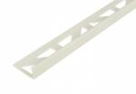 Celox OX 12 mm L alakú alumínium csempeszegély porszórt jázmin törtfehér színű élvédő 12x2500 mm