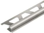 Celox OX 12 mm Domború fém csempe élvédő selyemfényű alumínium inox hatással negyed köríves 12x2500 mm