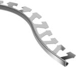 Celox OX 12 mm Hajlítható rozsdamentes inox L profil élvédő görbíthető burkolatváltó csempeprofil padlólap szegély kültérre, beltérre saválló anyag 12x2500 mm