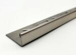 Celox OX 10 mm L alakú rozsdamentes fém csempeszegély polírozott L profil kültéri beltéri inox élvédő