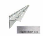 Celox OX teraszszegély oldaltakarással 12+41x2500 ezüst szálcsiszolt vízvető profil balkon teraszprofil erkélyszegély