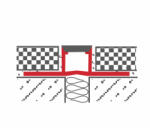 Celox OX Dilatációs burkolatváltó profil 15 mm magas 10 mm széles szürke PVC 2500 mm