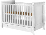 Hubners Patut copii din lemn Hubners Mira 120x60 cm alb cu sertar (PHMIR12ALS) - drool Lenjerii de pat bebelusi‎, patura bebelusi